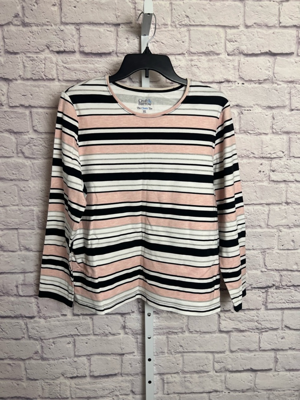 100% Cotton Croft & Barrow Long Sleeved Tee Shirt size XXL